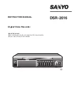 Предварительный просмотр 1 страницы Sanyo DSR-2016 Instruction Manual