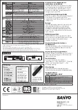 Preview for 2 page of Sanyo DSR-2016 Specifications