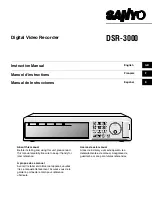 Предварительный просмотр 1 страницы Sanyo DSR-3000 Instruction Manual