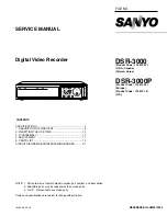 Preview for 2 page of Sanyo DSR-3000 Service Manual