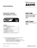 Sanyo DSR-3506 Service Manual preview
