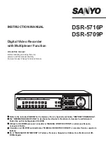 Preview for 1 page of Sanyo DSR-5709P Instruction Manual