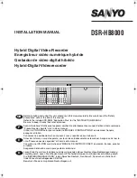 Sanyo DSR-HB8000 Installation Manual preview