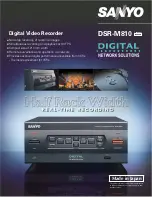 Sanyo DSR-M810 Brochure & Specs preview