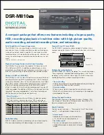 Preview for 2 page of Sanyo DSR-M810 Brochure & Specs