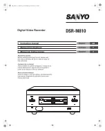 Preview for 1 page of Sanyo DSR-M810 Instruction Manual