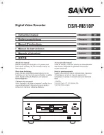 Sanyo DSR-M810P Instruction Manual preview