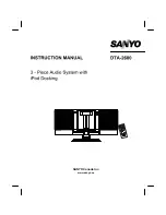 Предварительный просмотр 1 страницы Sanyo DTA-2680 Instruction Manual