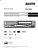 Sanyo DVC-2000 Instruction Manual предпросмотр