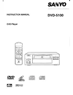 Sanyo DVD-5100 Instruction Manual preview