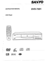 Sanyo DVD-7201 Instruction Manual preview