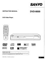 Sanyo DVD-8000 Instruction Manual preview