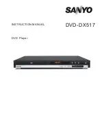 Sanyo DVD-DX517 Instruction Manual preview