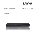 Preview for 1 page of Sanyo DVD-DX518 Instruction Manual