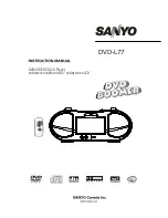 Sanyo DVD-L77 Instruction Manual preview