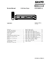 Sanyo DVD-SL20V Service Manual preview