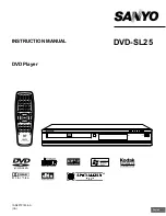 Sanyo DVD-SL25 Instruction Manual preview