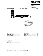 Sanyo DVD-SL330 Service Manual preview