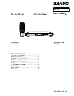 Preview for 1 page of Sanyo DVD-SL33KR Service Manual