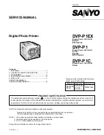 Preview for 1 page of Sanyo DVP-P1 Service Manual