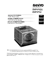 Sanyo DVP-P1EX Instruction Manual preview