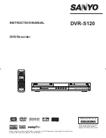 Preview for 1 page of Sanyo DVR-S120 Instruction Manual