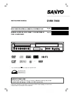 Sanyo DVW-7000 Instruction Manual предпросмотр