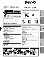 Sanyo DVW-7200 Instruction Manual preview