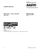 Preview for 1 page of Sanyo dvw6100 Service Manual