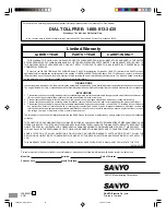 Предварительный просмотр 68 страницы Sanyo DWM-3500 Instruction Manual