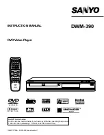 Sanyo DWM-390 Instruction Manual preview