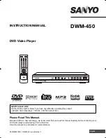 Sanyo Dwm450 - Progressive Scan Dvd Player Instruction Manual preview