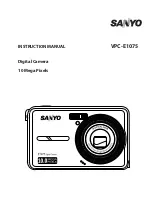 Preview for 1 page of Sanyo E1075 - VPC Digital Camera Instruction Manual