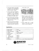 Предварительный просмотр 6 страницы Sanyo EC 23 Operating Instructions Manual