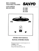 Sanyo EC-503 - Rice Cooker And Vegetable Steamer Instruction Manual предпросмотр