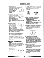 Preview for 6 page of Sanyo EC-503 - Rice Cooker And Vegetable Steamer Instruction Manual