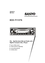 Sanyo ECD-T1137S Owner'S Manual предпросмотр