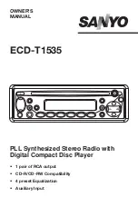 Sanyo ECD-T1535 Owner'S Manual preview