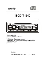 Sanyo ECD-T1540 Operating Instructions Manual предпросмотр