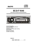 Sanyo ECD-T1540 Operating Manual предпросмотр