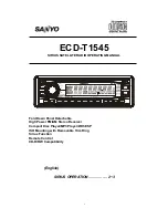 Sanyo ECD-T1545 Operating Manual preview