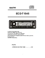 Preview for 4 page of Sanyo ECD-T1545 Operating Manual