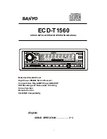 Предварительный просмотр 1 страницы Sanyo ECD-T1560 Function Manual