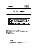 Предварительный просмотр 4 страницы Sanyo ECD-T1560 Function Manual