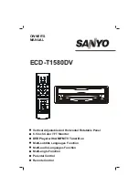 Sanyo ECD-T1580DV Owner'S Manual preview