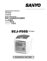 Sanyo ECJ-F50S - Micro-Computerized Rice Cooker Instruction Manual preview