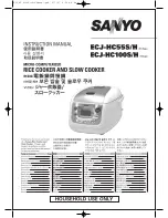 Sanyo ECJ-HC100H Instruction Manual preview