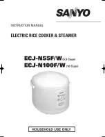 Sanyo ECJ-N100F - Electronic Rice Cooker Instruction Manual preview