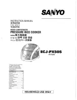 Sanyo ECJ-PX50S - Micro-Computerized Pressure Rice Cooker Instruction Manual preview