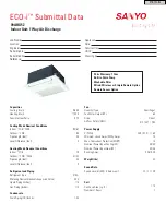 Preview for 1 page of Sanyo ECO-i 09AHX52 Submittal Data